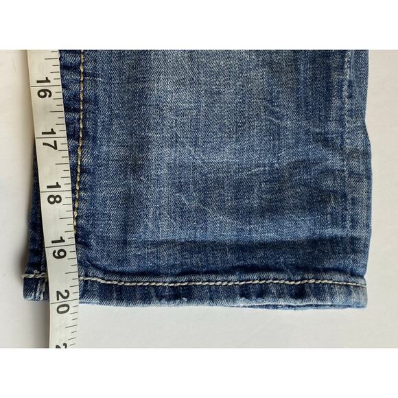 Rock Revival Angela Blue Denim Distressed Capri Jeans Women's Size 28 - Picture 10 of 10